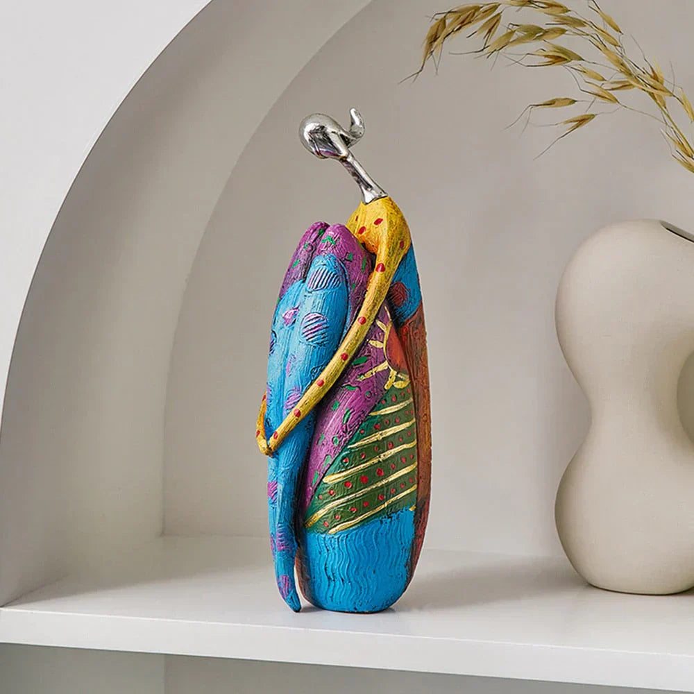 Lisslune | Modern Abstract Woman Sculptures – Handcrafted Colourful Resin Art for Home Decor