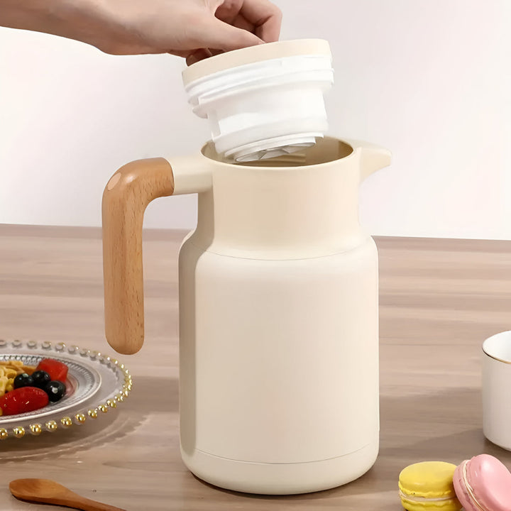 Lisslune | Classic Wooden Handle Thermal Carafe
