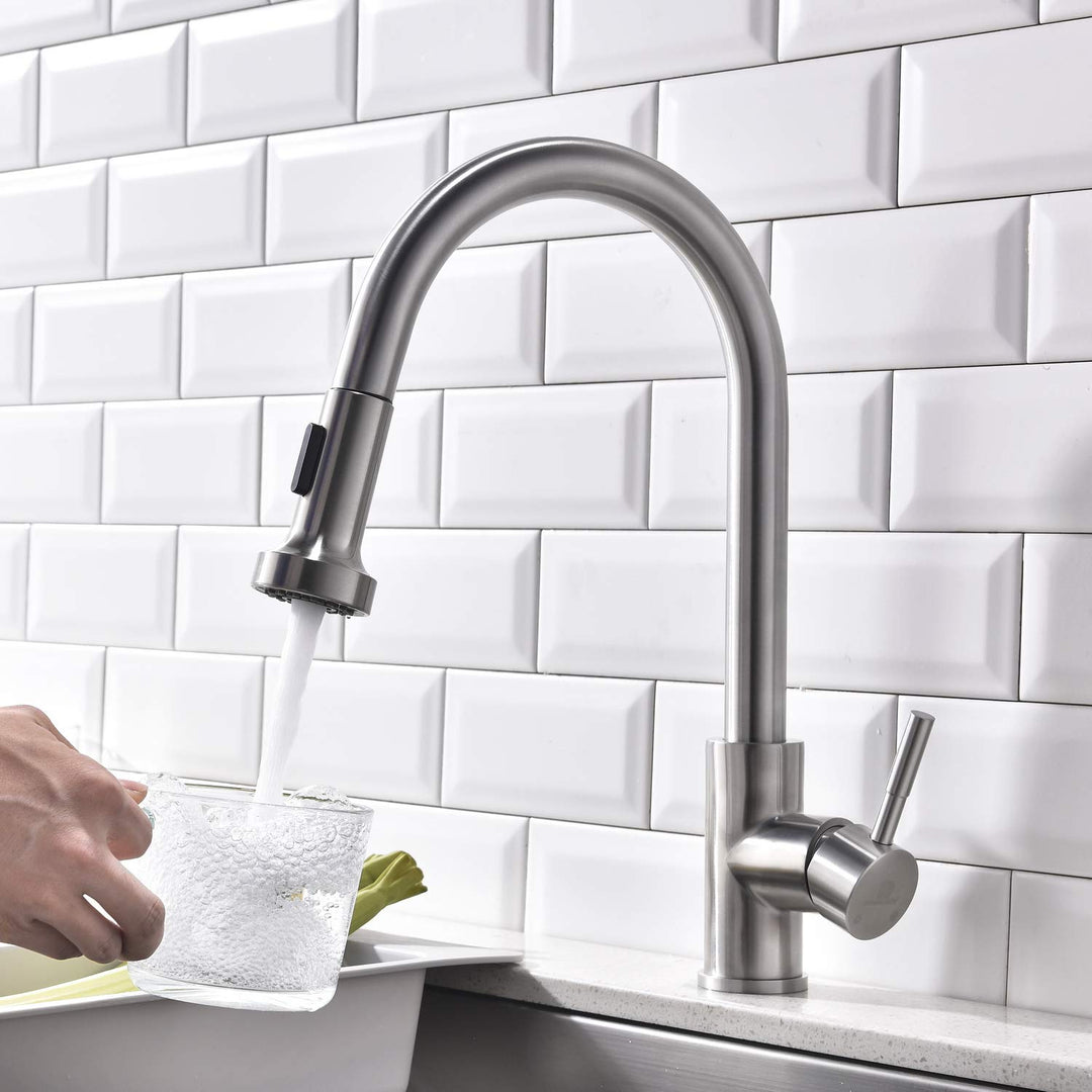 Lisslune | 2 spray types kitchen faucet with pull-out spray mixer kitchen