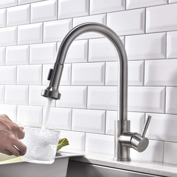Lisslune | 2 spray types kitchen faucet with pull-out spray mixer kitchen