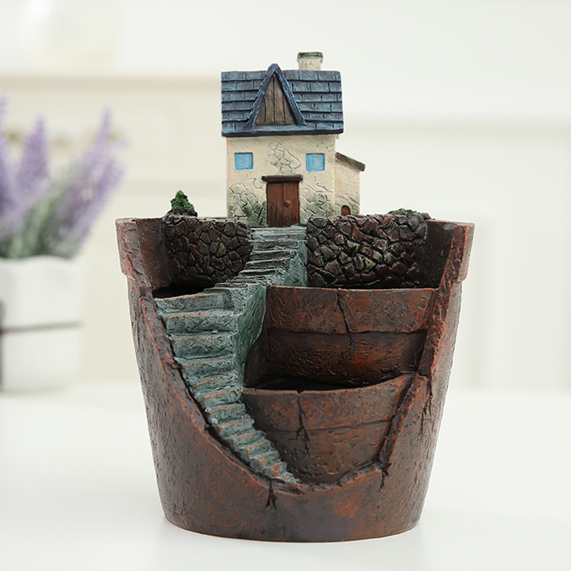 Lisslune | Succulent decorative flower pot for mini garden – Bonsai planting pot for micro landscape and garden
