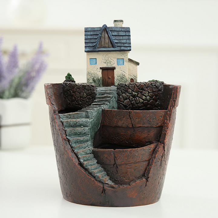Lisslune | Succulent decorative flower pot for mini garden – Bonsai planting pot for micro landscape and garden