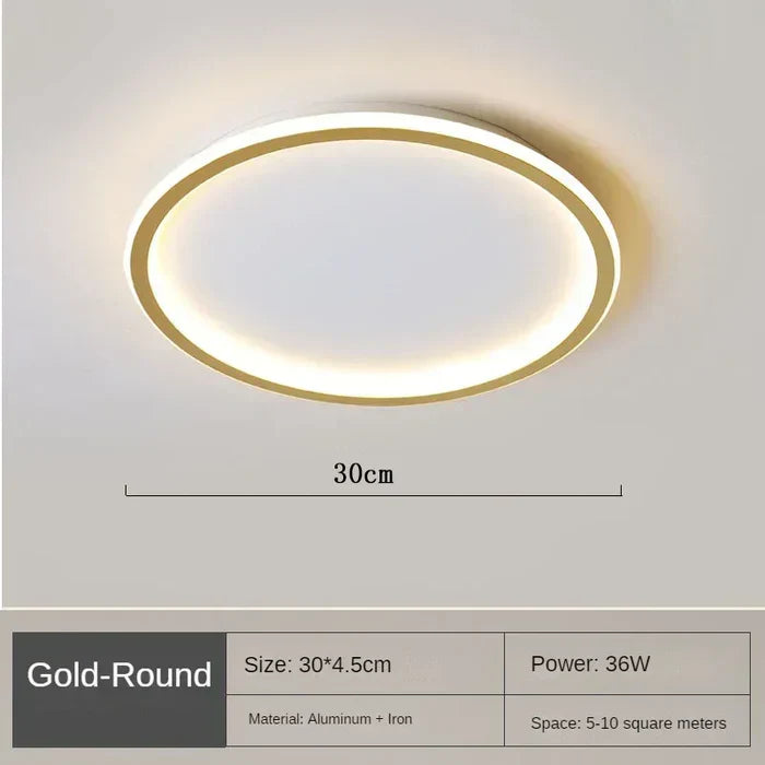 Lisslune | Scandinavian Round Ceiling Lamp - AuroraSphere