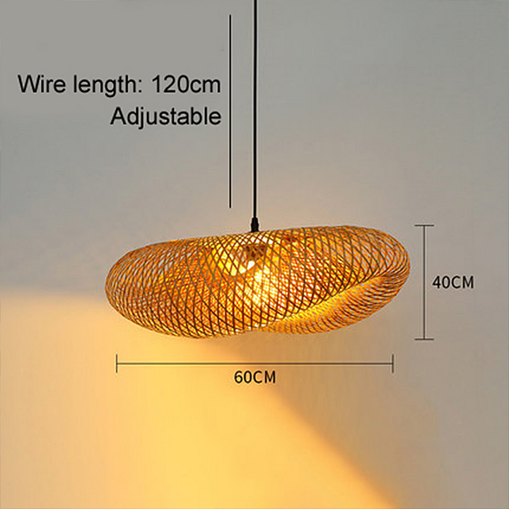 Lisslune | Rattan Woven Bamboo - Pendant Light - Led - Light