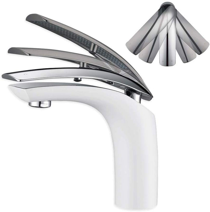 Lisslune | Elegant Design Faucet Bathroom White Chrome Bathroom Fitting Sink Fitting Fashion Mix Taps bathroom