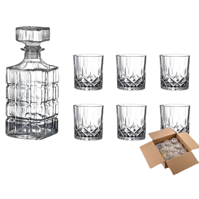Lisslune | RoyalPour - 7-Piece Whiskey Decanter Gift Set