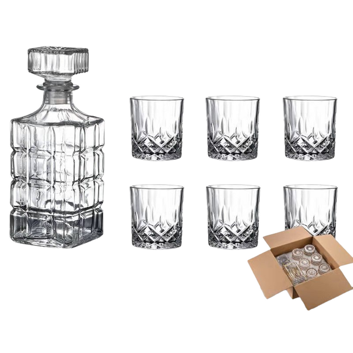 Lisslune | RoyalPour - 7-Piece Whiskey Decanter Gift Set