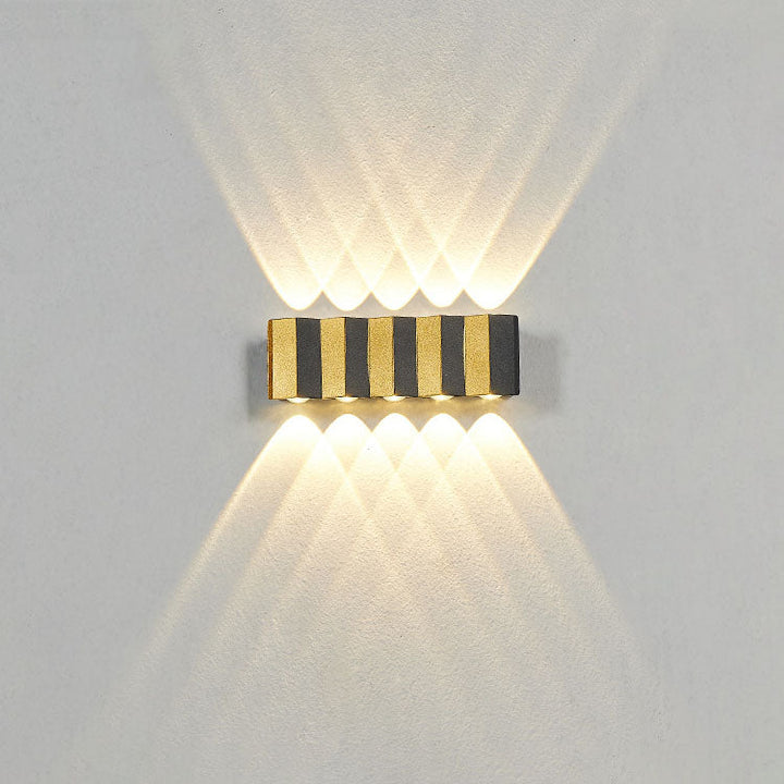 Lisslune | Modern Light Luxury Golden Aluminium Outdoor Waterproof Terrace LED Wall Light Lamp