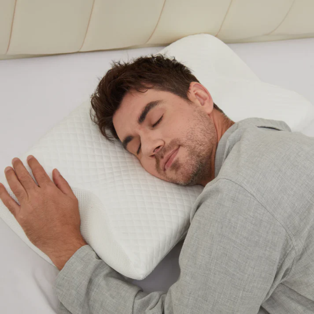 Lisslune | Pillow for Back & Shoulder Pain Relief – Orthopedic Memory Foam Posture Pillow for Neck, Shoulder & Spinal Alignment Support