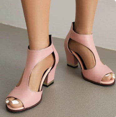 Lisslune | Leather Orthopedic Heeled Sandals