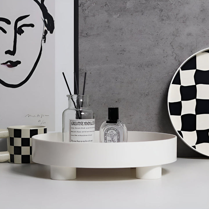 Lisslune | Round Checkerboard Storage Tray