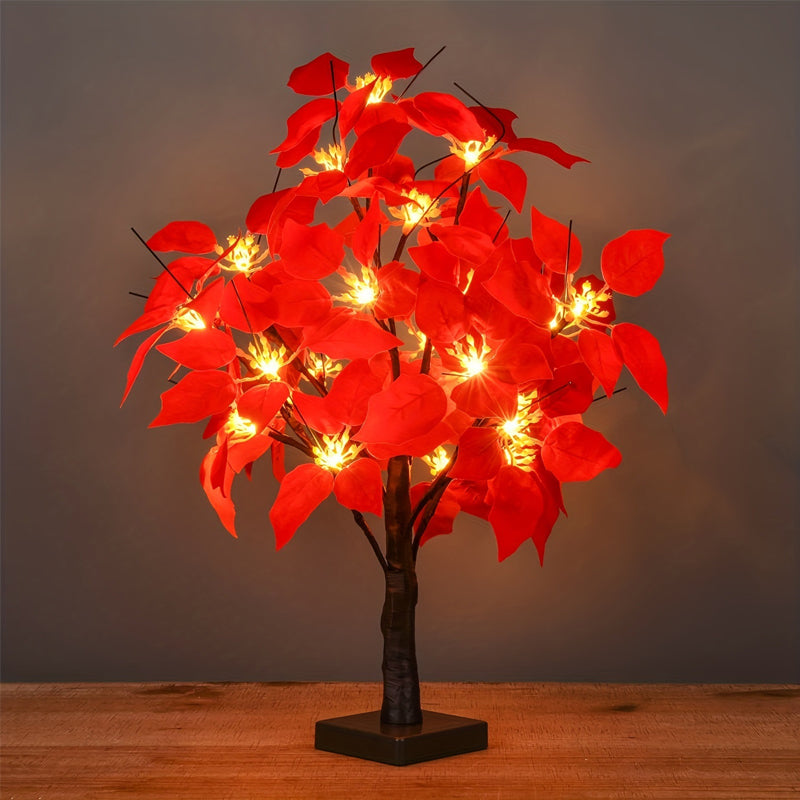 Lisslune | Atmospheric Light Tree with Red Birds – Flexible LED Decoration Tree