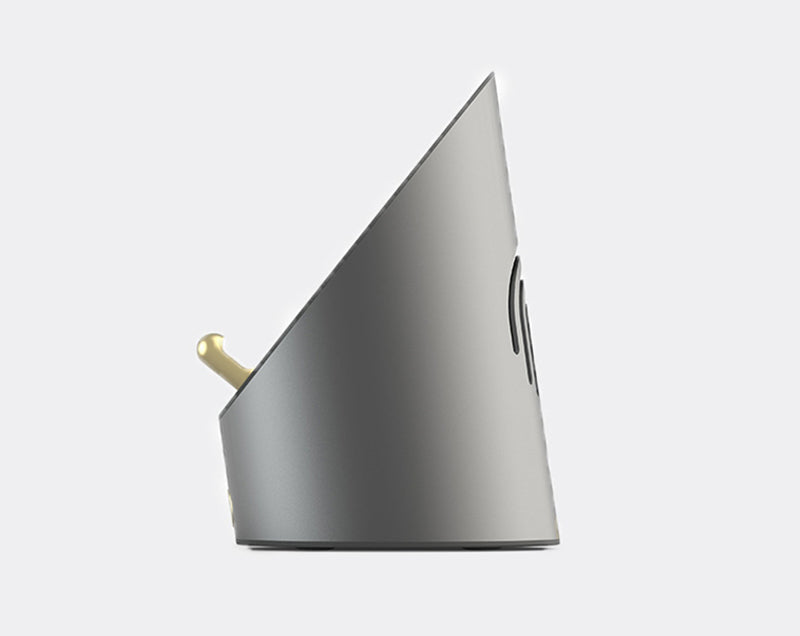 Lisslune | Wireless Induction Bluetooth Desktop Mini Speaker, with Clock, Alarm, Phone Holder, No Bluetooth Connection Required