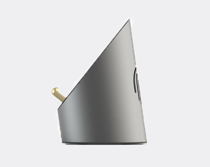 Lisslune | Wireless Induction Bluetooth Desktop Mini Speaker, with Clock, Alarm, Phone Holder, No Bluetooth Connection Required