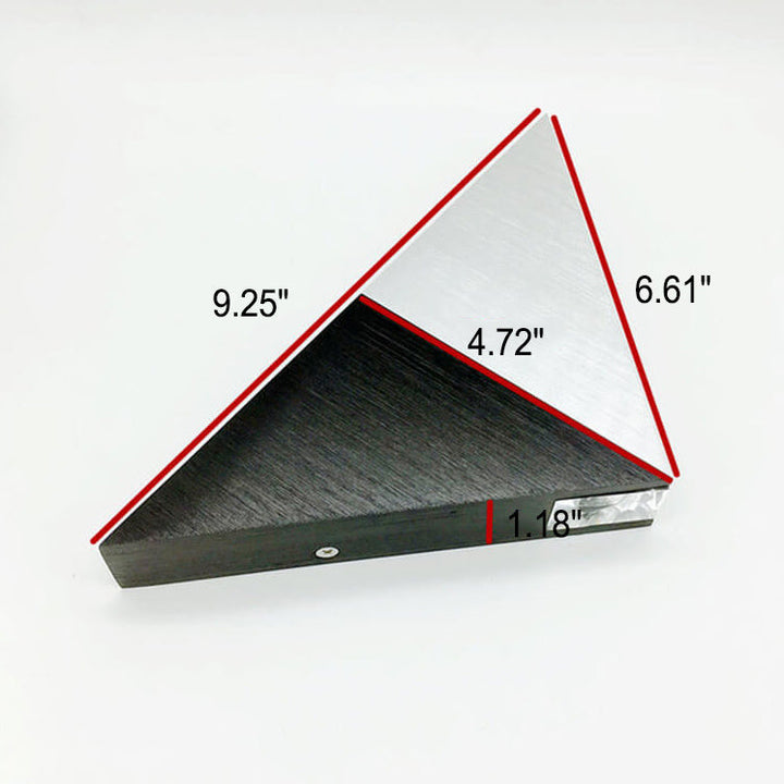 Lisslune | TriLumina Prism LED Wall Light | Creative Pyramid Design | Aluminum & Acrylic | Colored Light Options