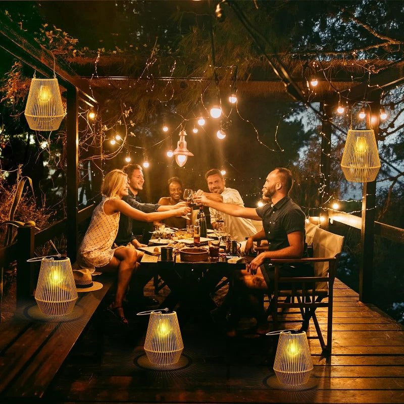 Lisslune | Solar Outdoor Handwoven Garden Lamps | Waterproof Landscape Light for Villa & Terrace Decoration - Alpho