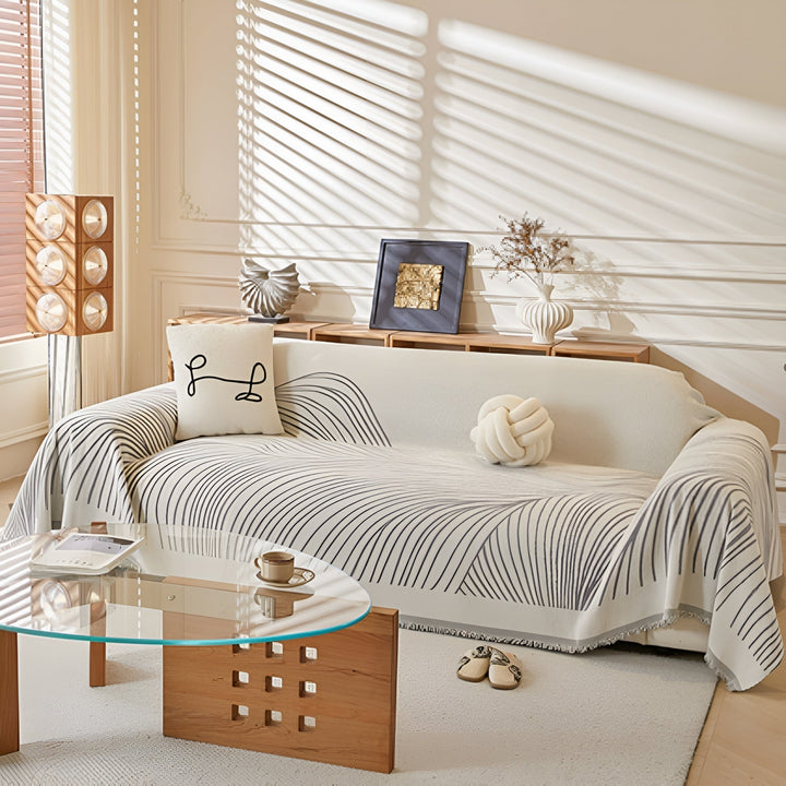 Lisslune | Calista Wave Chenille Sofa Cover