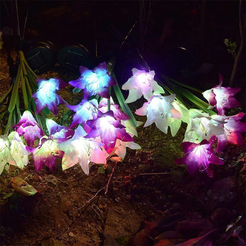 Lisslune | Solar powered LED flower, Solar Garden Stake Lights