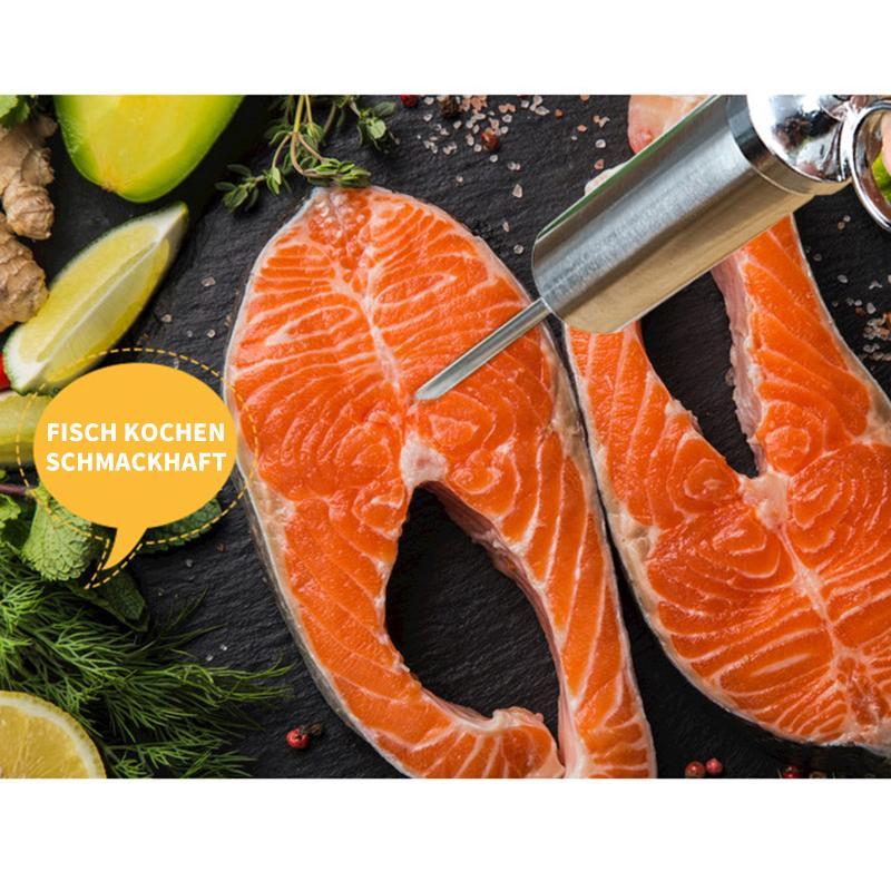 Lisslune | 304 spice injector made of stainless steel for marinating meat in the kitchen
