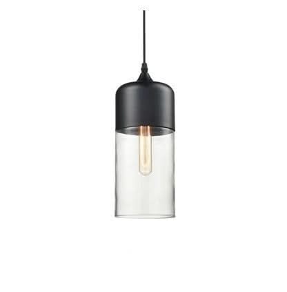 Lisslune | Hand-Blown Glass & Wood Pendant Light Adjustable