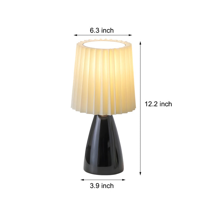 Lisslune | LumiElegance – Modern table lamp with pleated fabric shade