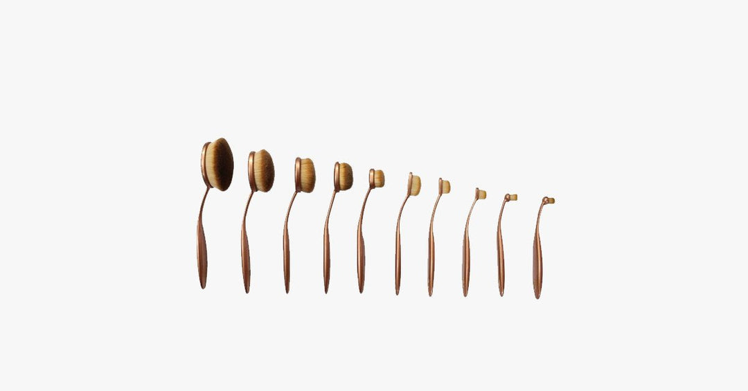 Lisslune | The Midas Touch' 10-piece oval brush set