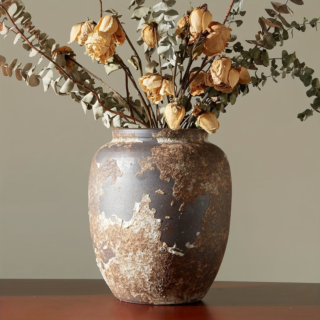 Lisslune | Harvest Bloom Decorative Vase – Artistic design with textured surface and fruit-inspired stems