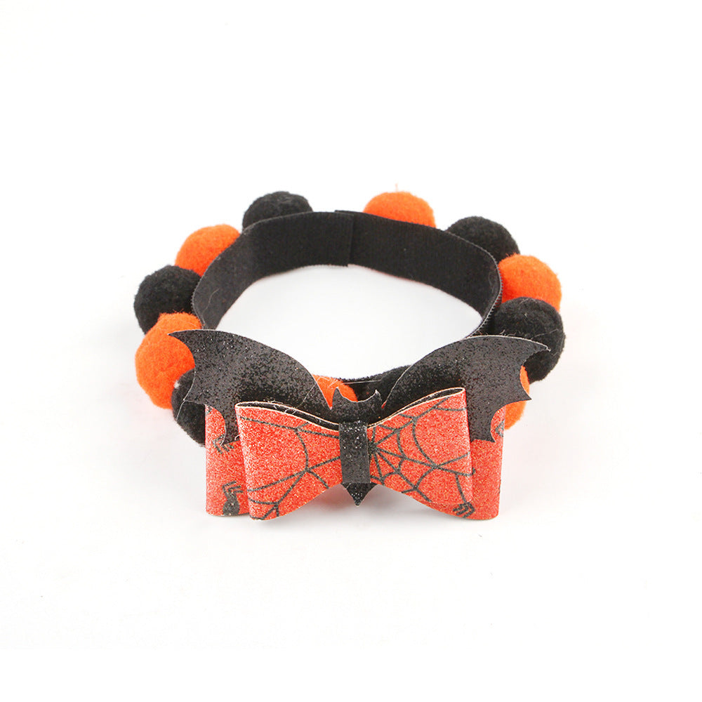 Lisslune | Halloween Pet Collar – Adjustable Dog and Cat Neck with Pumpkin and Skull Designs