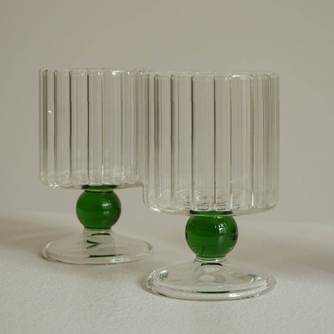 Lisslune | Orange Dot Vintage Glassware Handmade