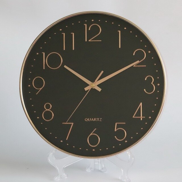 Lisslune | EclipseTime – Modern wall clock with black dial and rose gold accents