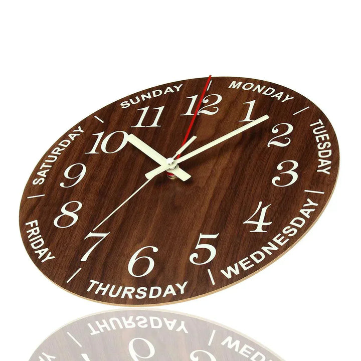 Lisslune | Glowtic Illuminating Wall Clock | Wood Design | Silent | Night Light | Nordic Style | Gift Idea