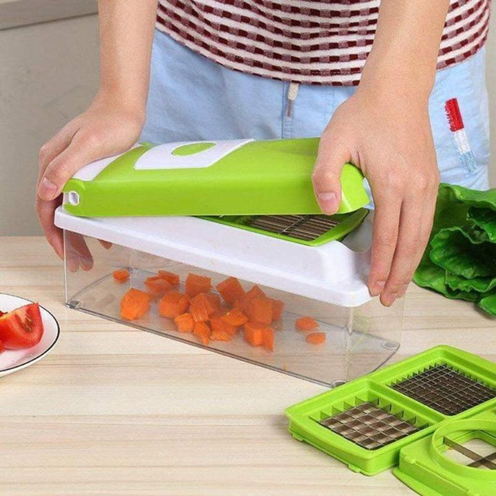 Lisslune | SlicePro 12-in-1 Vegetable Slicer – Multifunctional Cutting and Grating System for the Kitchen