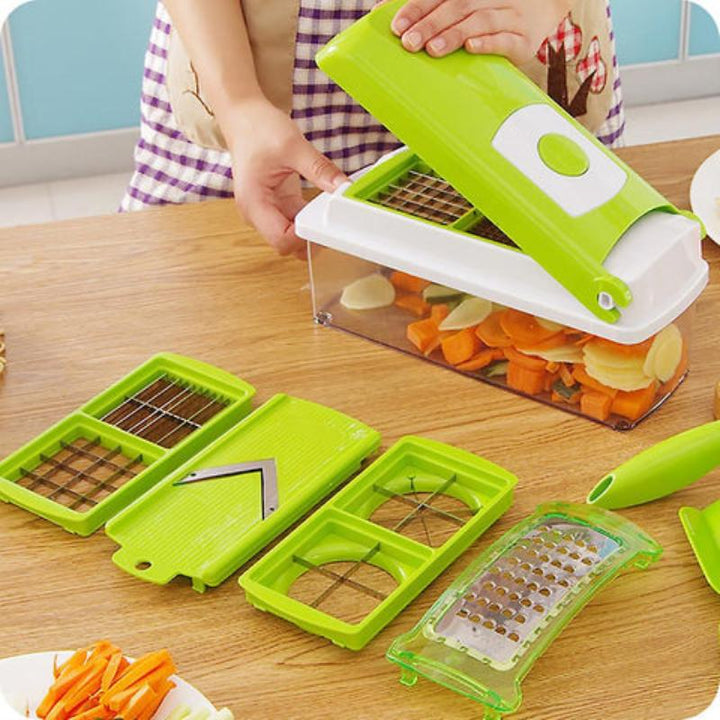 Lisslune | SlicePro 12-in-1 Vegetable Slicer – Multifunctional Cutting and Grating System for the Kitchen
