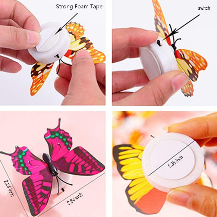 Lisslune | 12-Pack: LED Butterfly Decoration Night Light