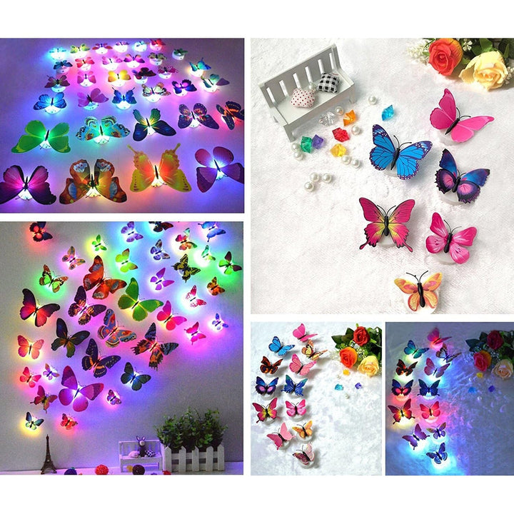 Lisslune | 12-Pack: LED Butterfly Decoration Night Light