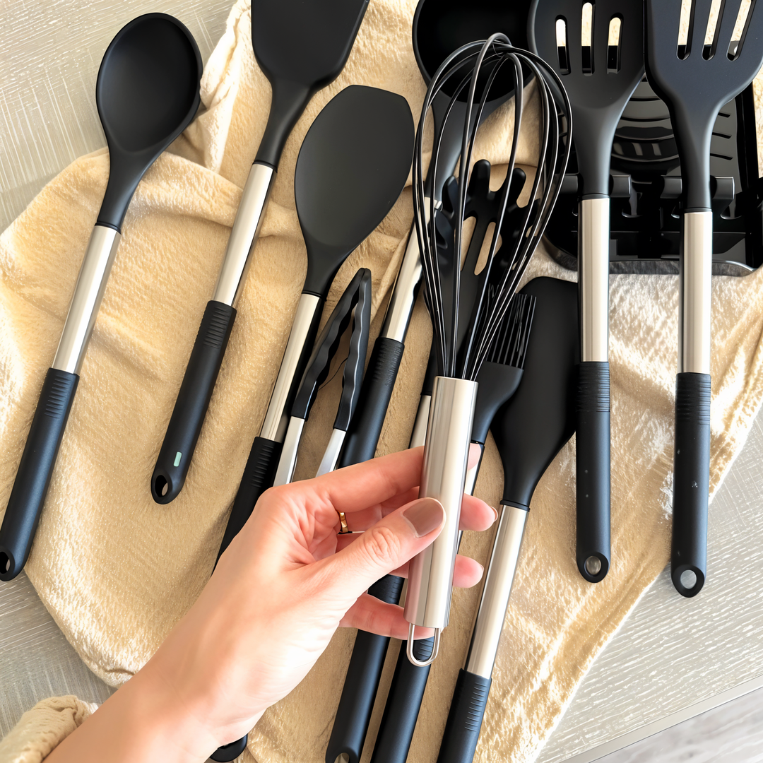 Lisslune | 12-Piece Silicone Kitchen Utensil Set – Culinara Pro