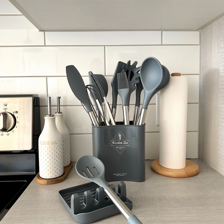 Lisslune | 12-Piece Silicone Kitchen Utensil Set – Culinara Pro
