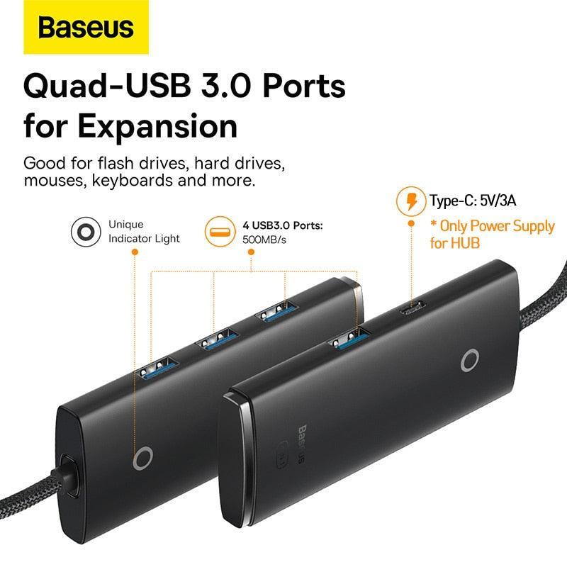 Lisslune | Versatile 12-in-1 USB hub with adjustable cable lengths and stylish color options