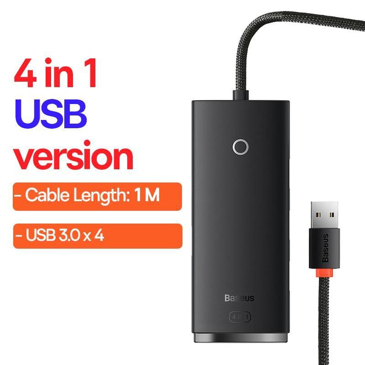 Lisslune | Versatile 12-in-1 USB hub with adjustable cable lengths and stylish color options
