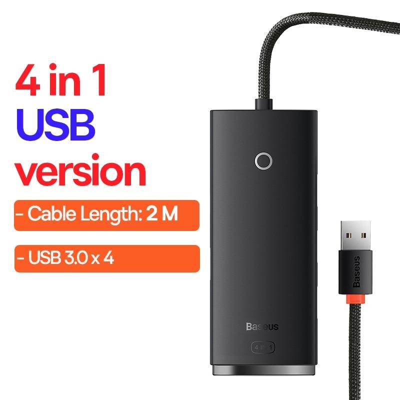 Lisslune | Versatile 12-in-1 USB hub with adjustable cable length and stylish color options