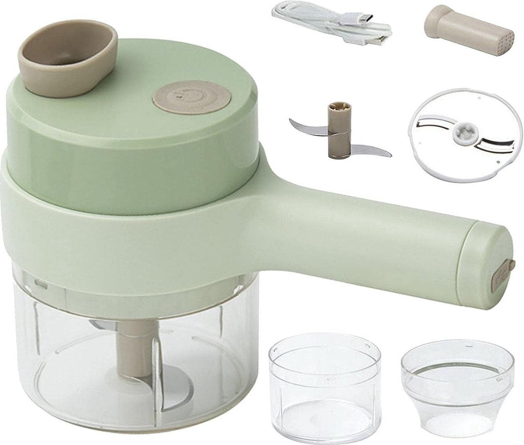 Lisslune | SnijGemak 4-in-1 Electric Vegetable Slicer – Rechargeable & With Collection Bin