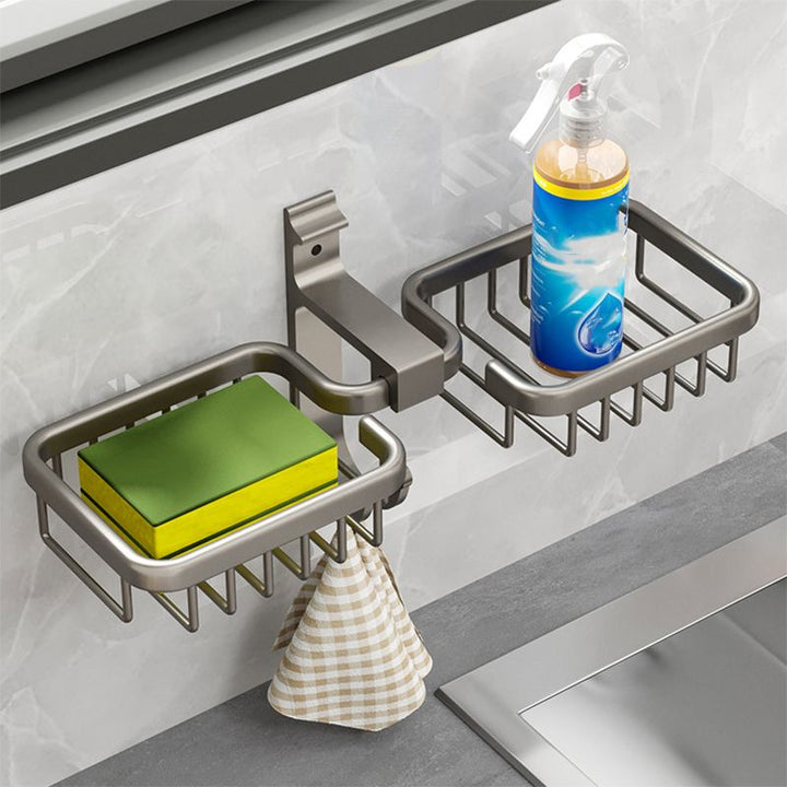 Lisslune | Modern Bathroom Accessories Set Bathroom Shelf Black/Silver/Gray Bathroom Accessories Set