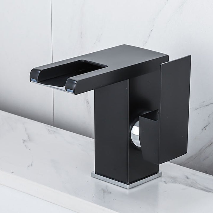 Lisslune | Contemporary Sink Faucet Solid Color Low Arc Bathroom Sink Faucet