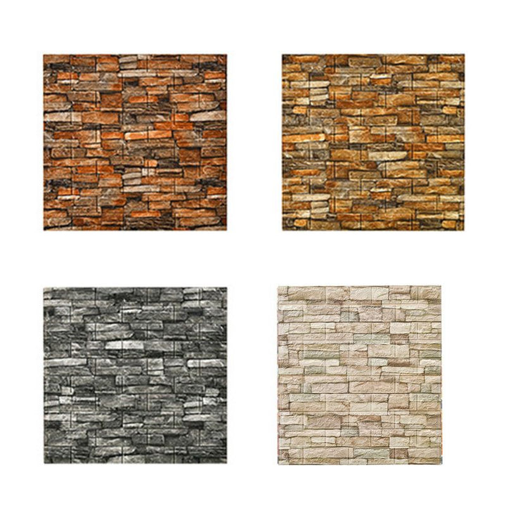 Lisslune | Country House Wall Shelf 3D Brick Living Room Wall Panel Set of 2
