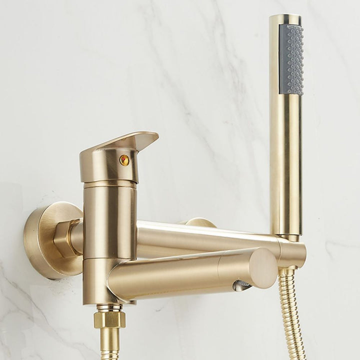 Lisslune | Wall-mounted metal bathtub faucet low arch single lever bathtub faucet trim