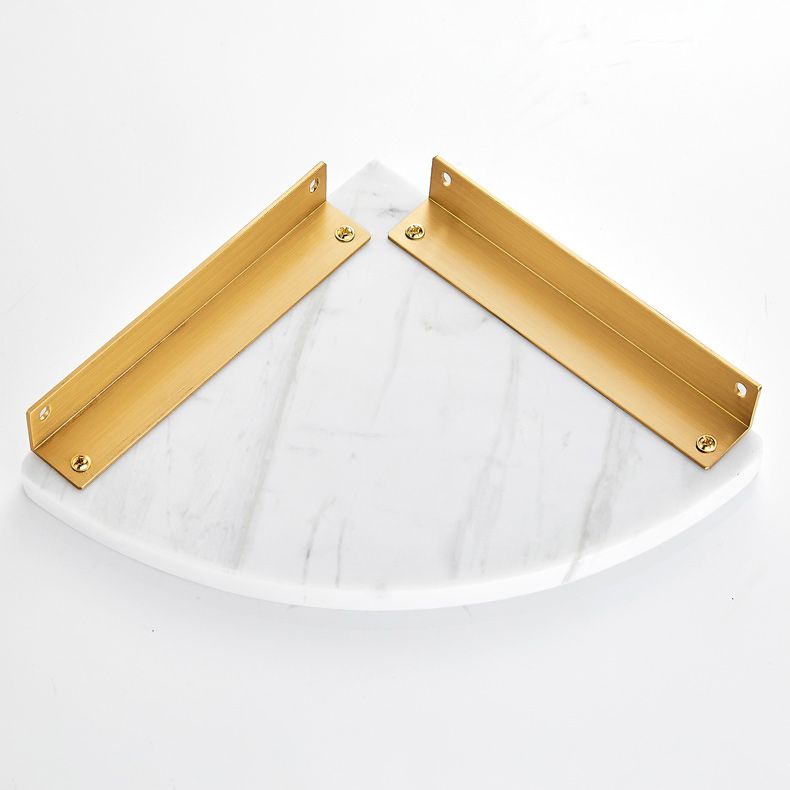 Lisslune | 2-piece Bathroom Hardware Set Metal and Marble Bathroom Shelf Set