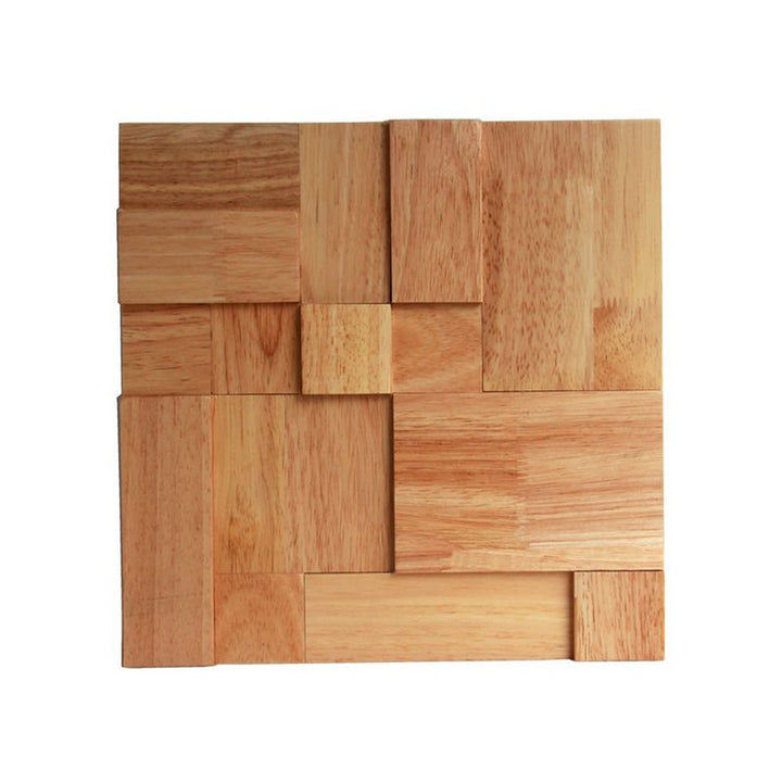 Lisslune | Mosaic Wood Wall Cladding Glue Living Room Modern Style Wood Plank