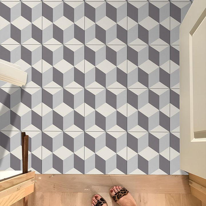 Lisslune | Square Indoor Vinyl Floor Peel and Stick 3D Print Vinyl Floor
