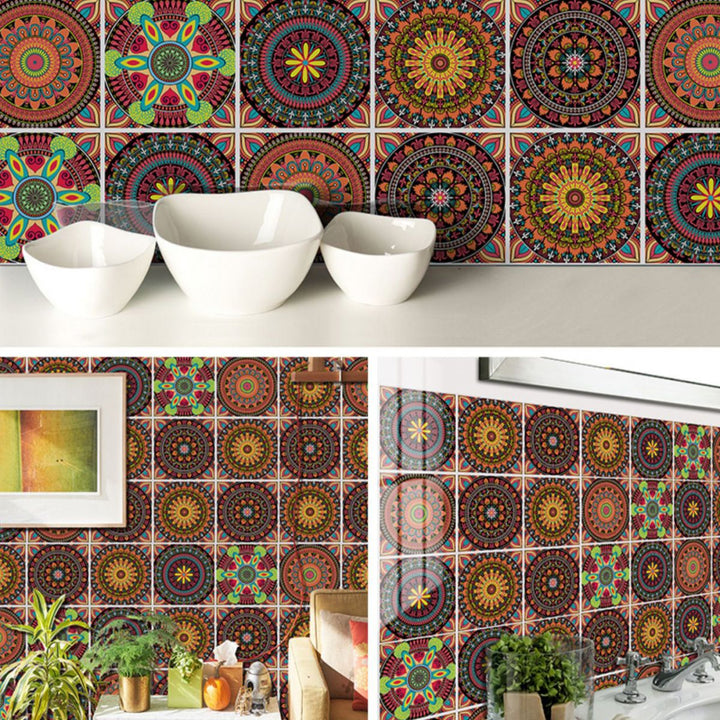 Lisslune | PVC Peel & Stick Mosaic Tile Square Mosaic Tiles Wallpaper with Waterproof