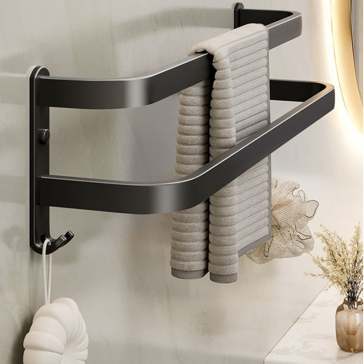 Lisslune | Modern Bathroom Accessories Set Black Bath Shelf Bath Accessories Set